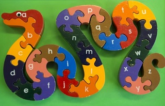 children's snake puzzle