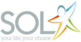 The organisation logo for Support For Ordinary Living (SOL)