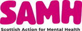 The organisation logo for Scottish Action for Mental Health