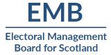 The organisation logo for Electoral Management Board for Scotland