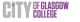The organisation logo for City of Glasgow College