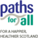 The organisation logo for Paths for All Partnership